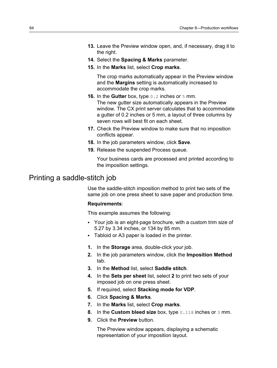 Printing a saddle-stitch job | Xerox CX PRINT SERVER 560 User Manual | Page 74 / 166