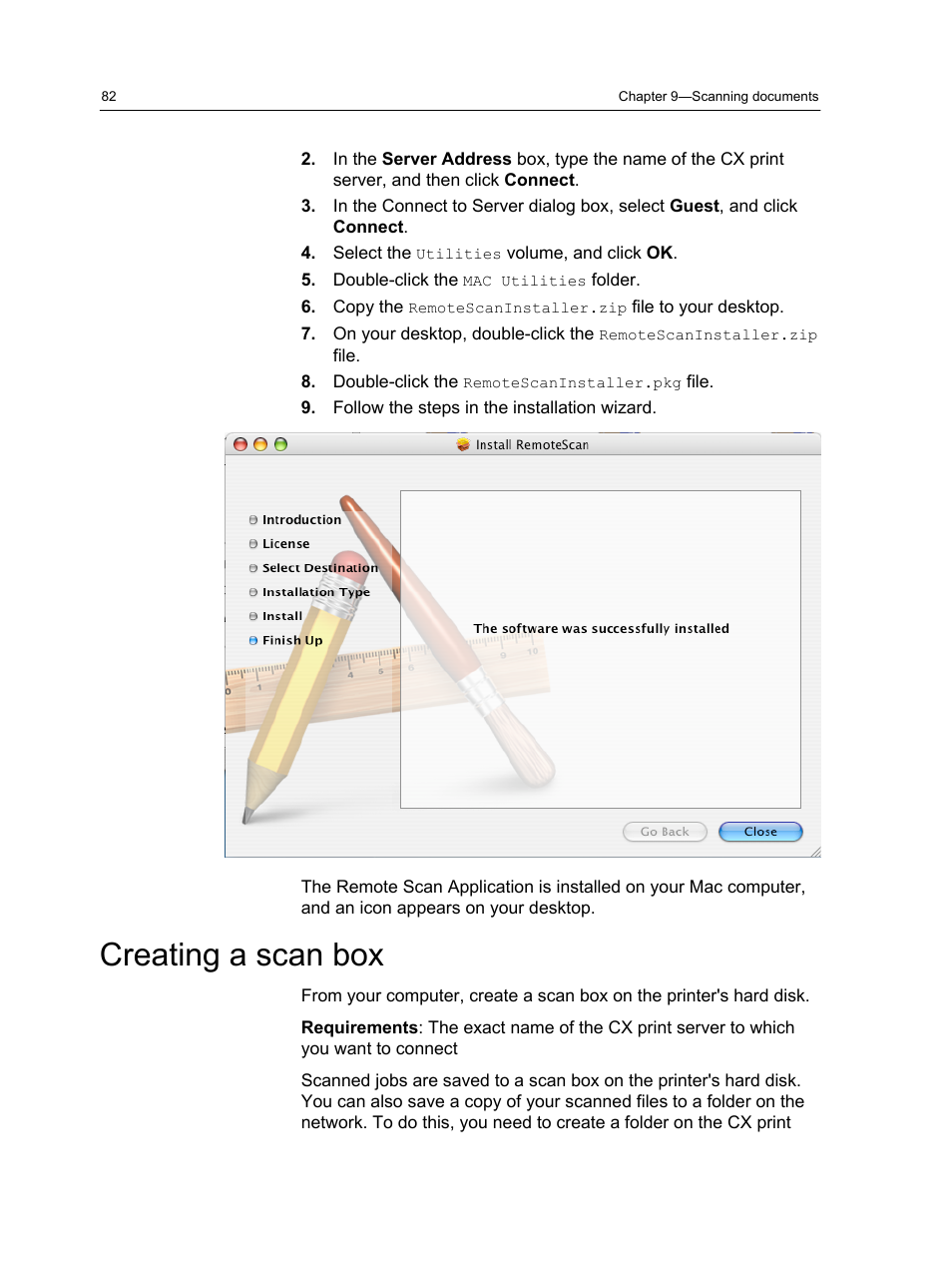 Creating a scan box | Xerox CX PRINT SERVER 560 User Manual | Page 92 / 166
