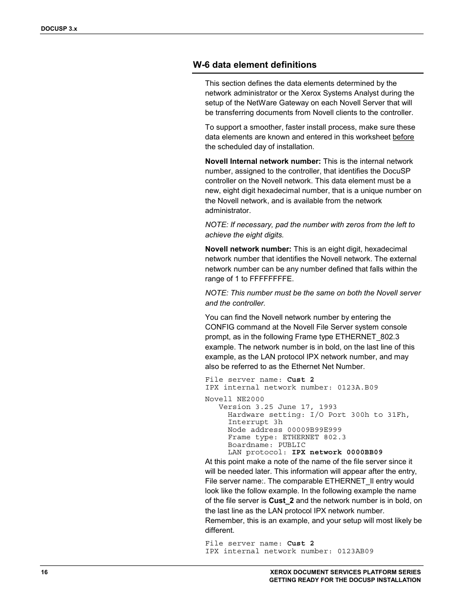 W-6 data element definitions | Xerox 701P38969 User Manual | Page 20 / 27