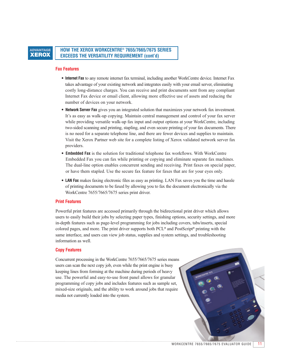Xerox | Xerox 7655 User Manual | Page 13 / 24