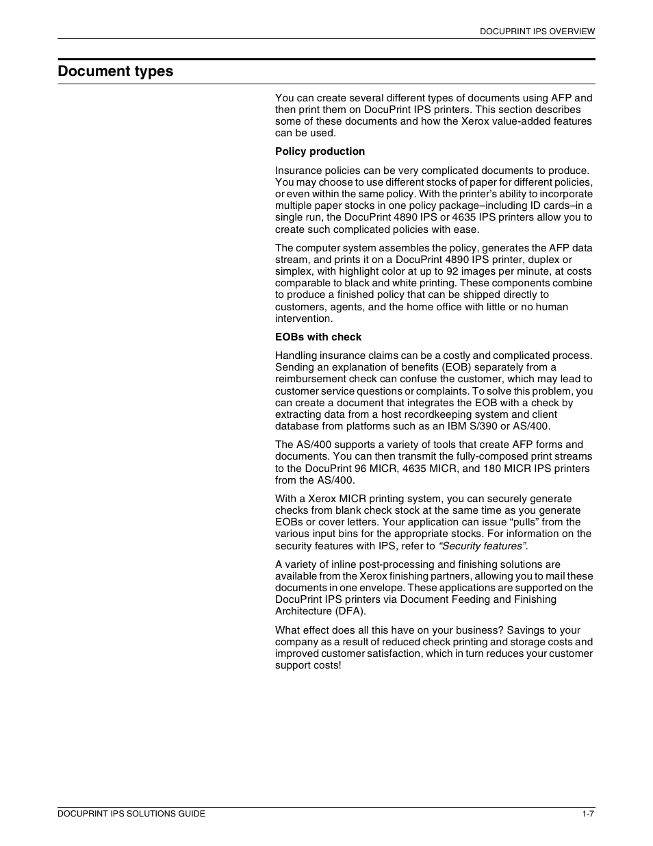 Document types | Xerox 721P88200 User Manual | Page 21 / 110