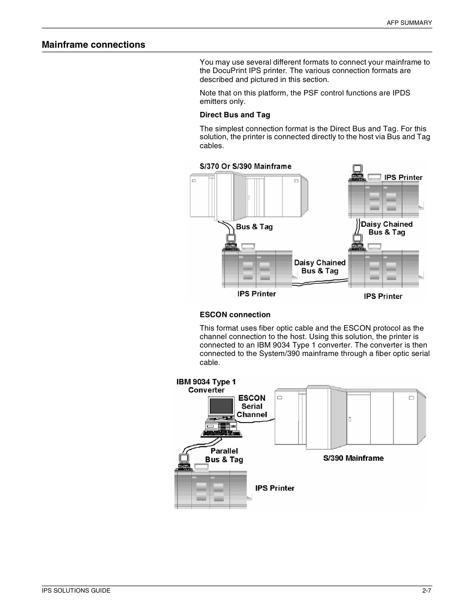Mainframe connections | Xerox 721P88200 User Manual | Page 29 / 110
