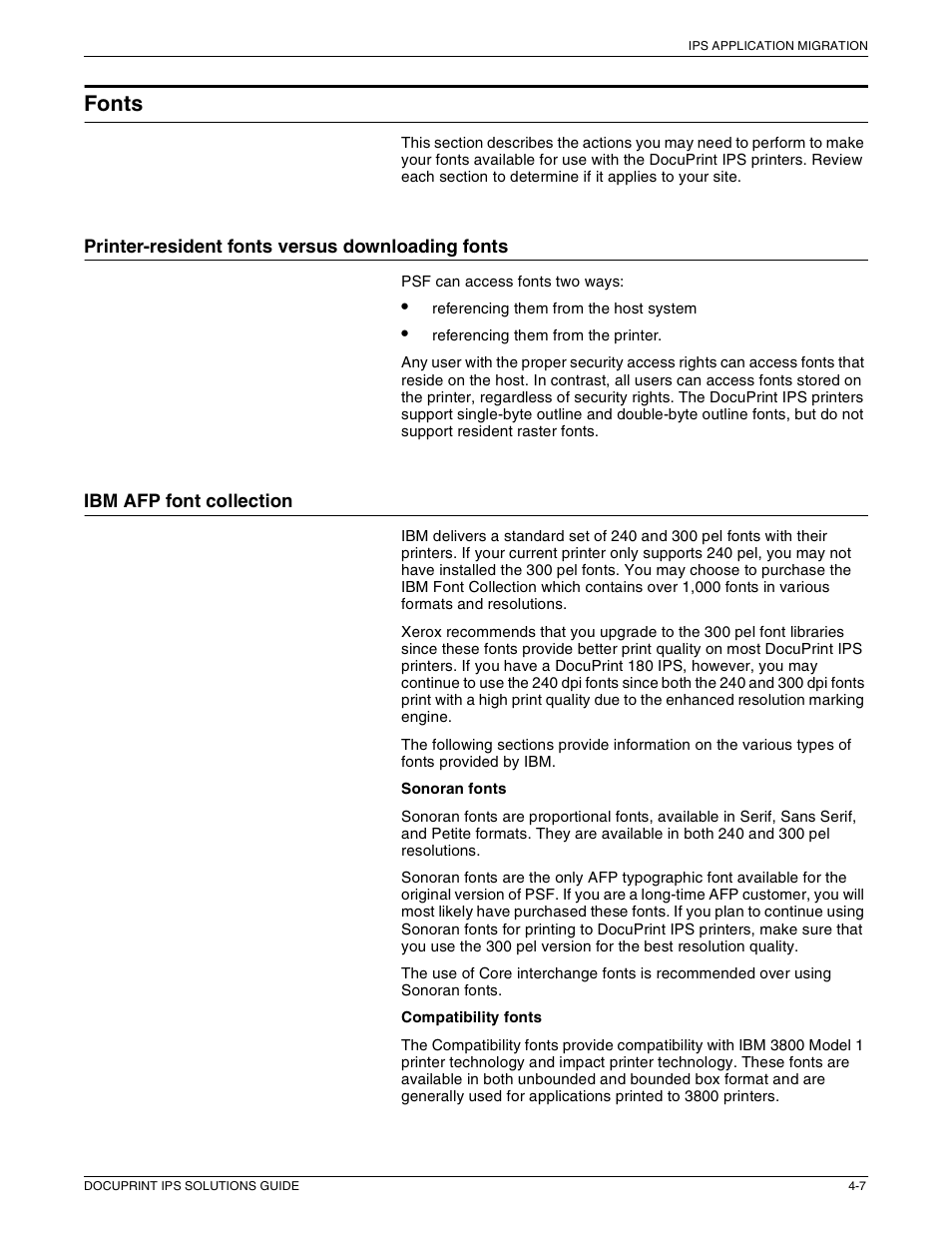 Fonts | Xerox 721P88200 User Manual | Page 59 / 110