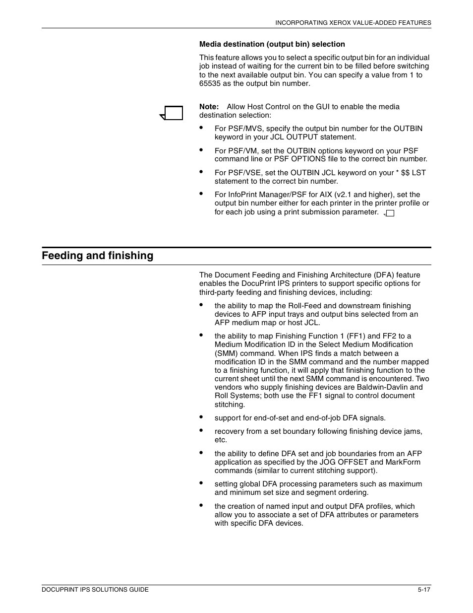 Feeding and finishing | Xerox 721P88200 User Manual | Page 85 / 110