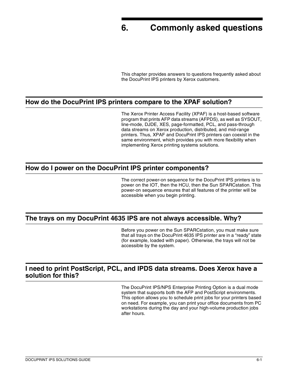 6commonly asked questions | Xerox 721P88200 User Manual | Page 89 / 110