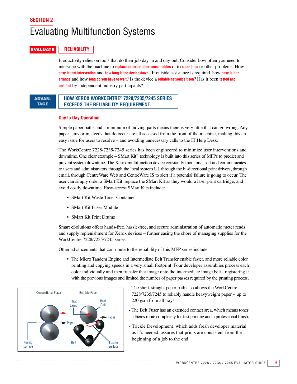 Evaluating multifunction systems | Xerox 7235 User Manual | Page 11 / 24