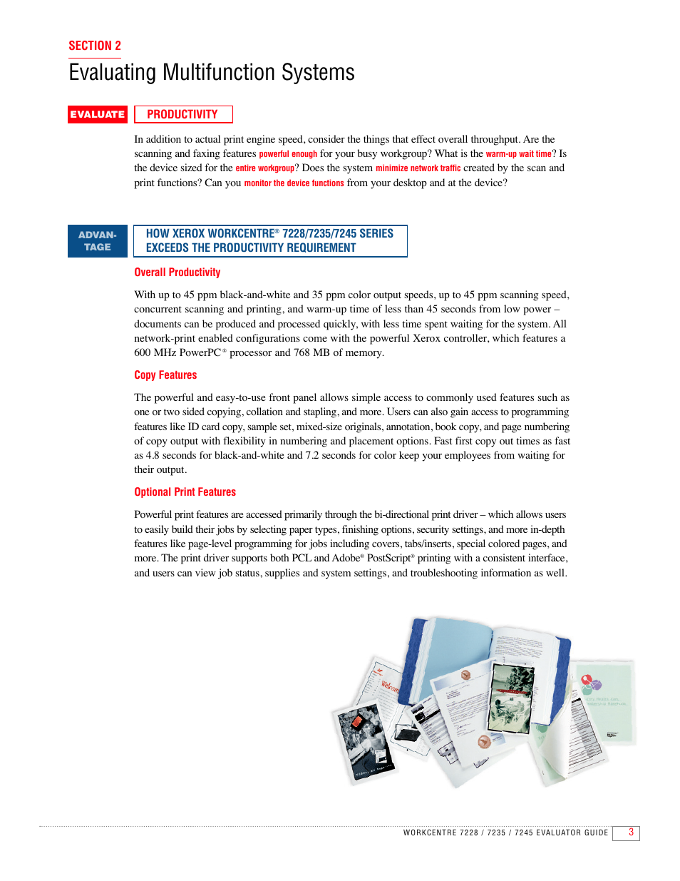 Evaluating multifunction systems | Xerox 7235 User Manual | Page 5 / 24