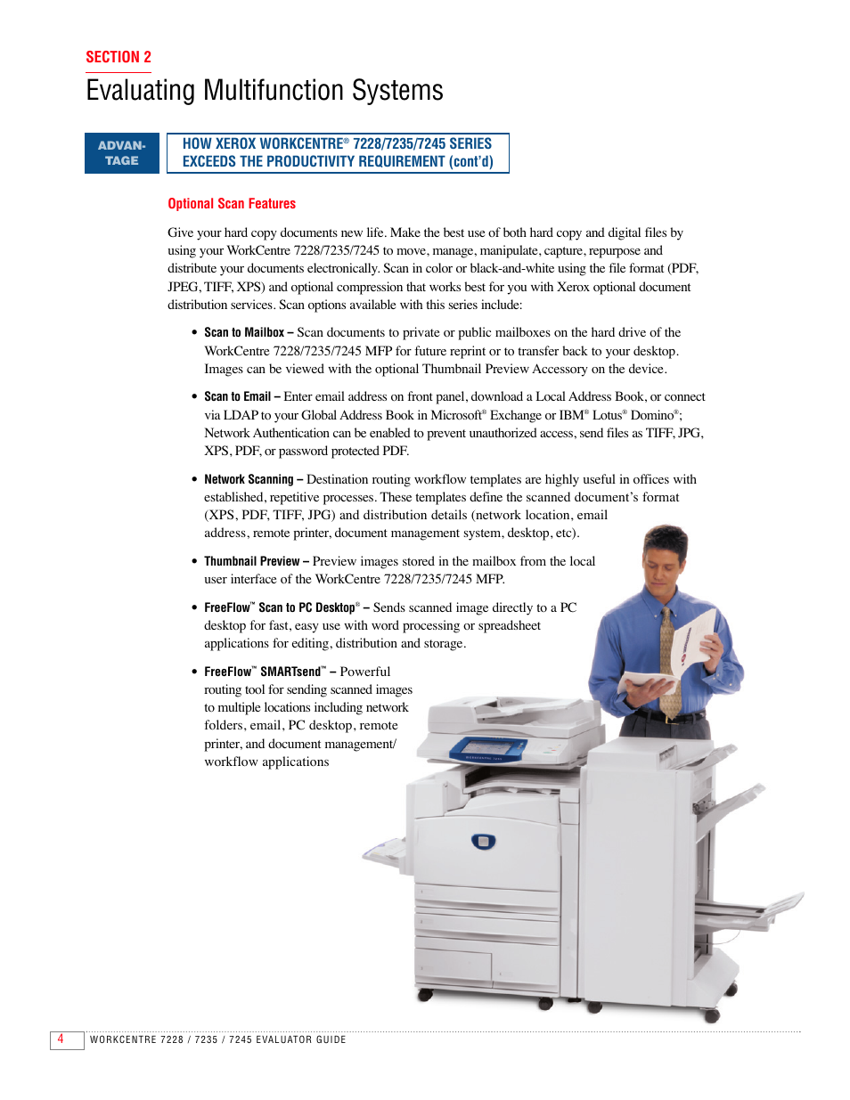 Evaluating multifunction systems | Xerox 7235 User Manual | Page 6 / 24