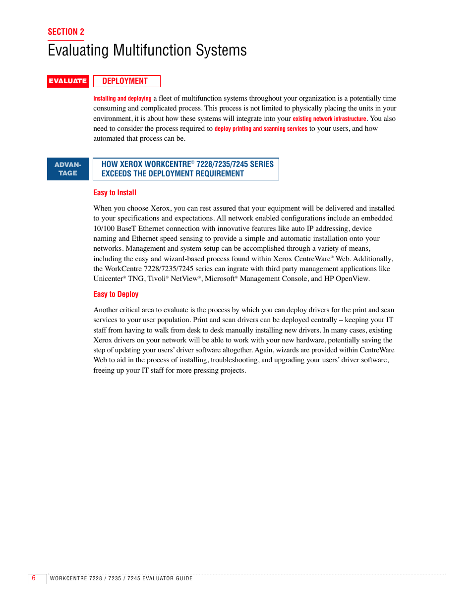 Evaluating multifunction systems | Xerox 7235 User Manual | Page 8 / 24