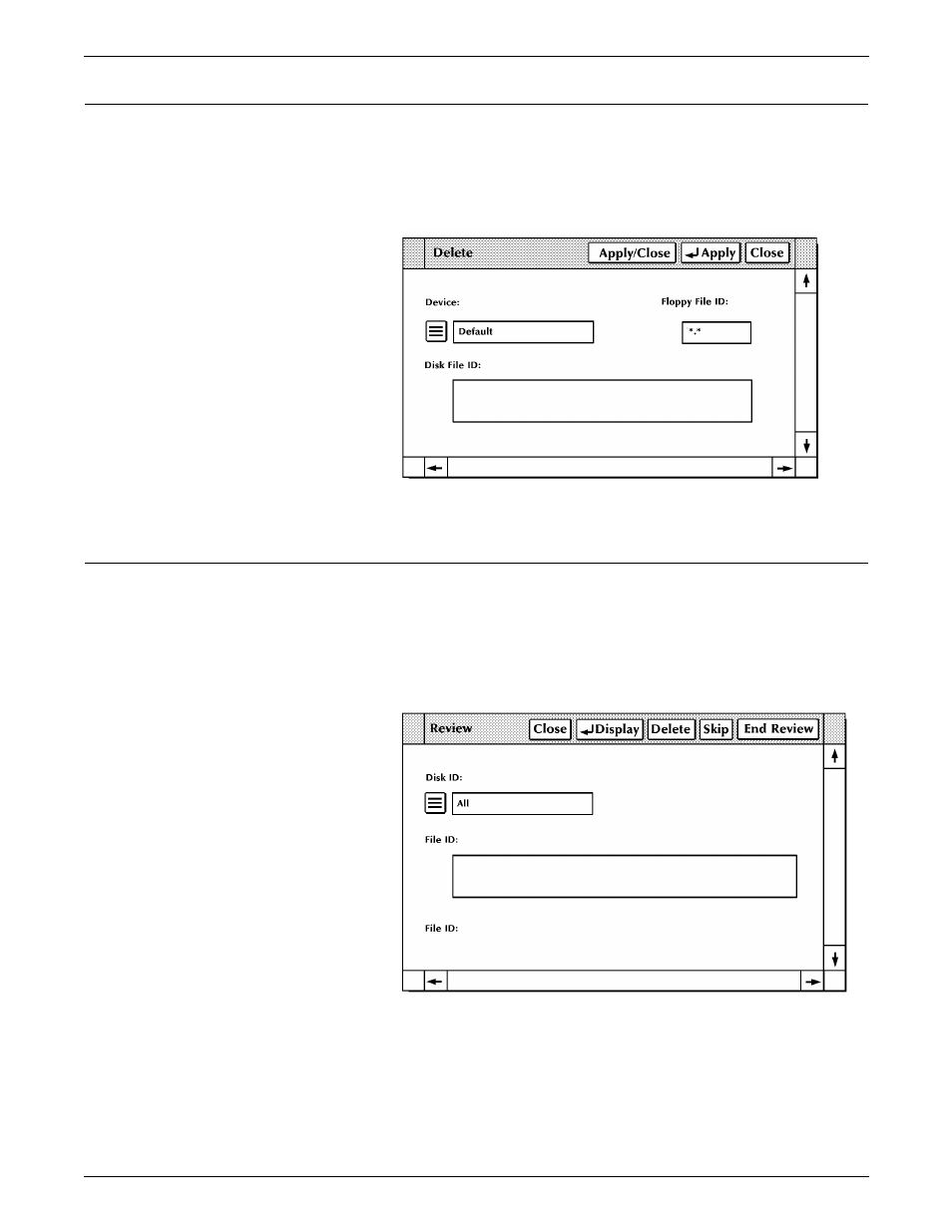 Delete, Review | Xerox 180 User Manual | Page 253 / 362