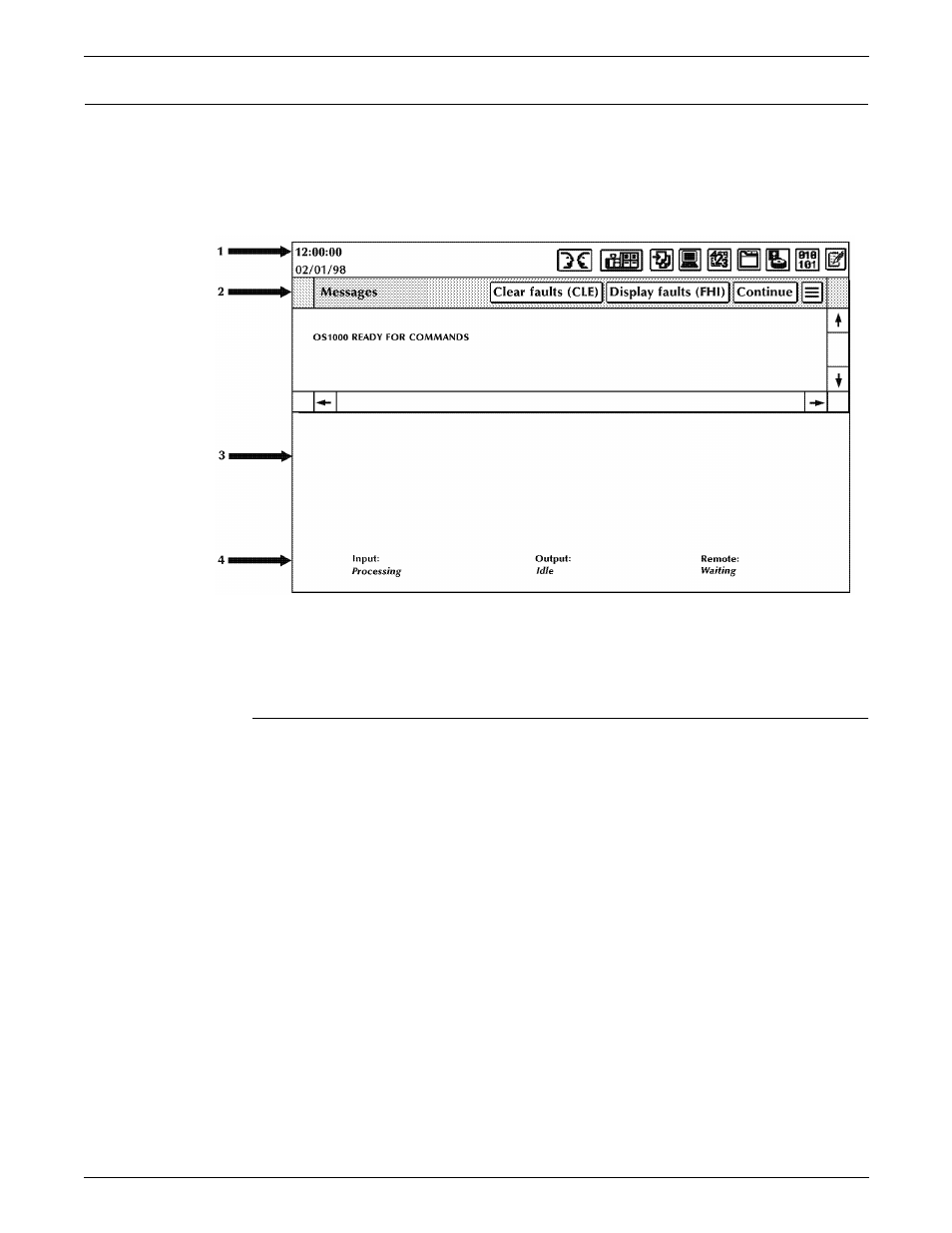 Entering commands through the messages window | Xerox 180 User Manual | Page 58 / 362
