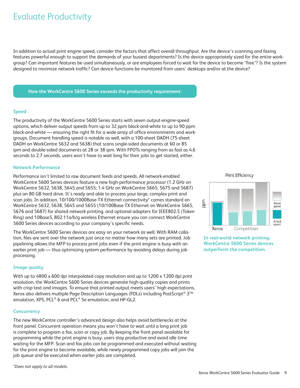 Evaluate productivity | Xerox 5687 User Manual | Page 9 / 28