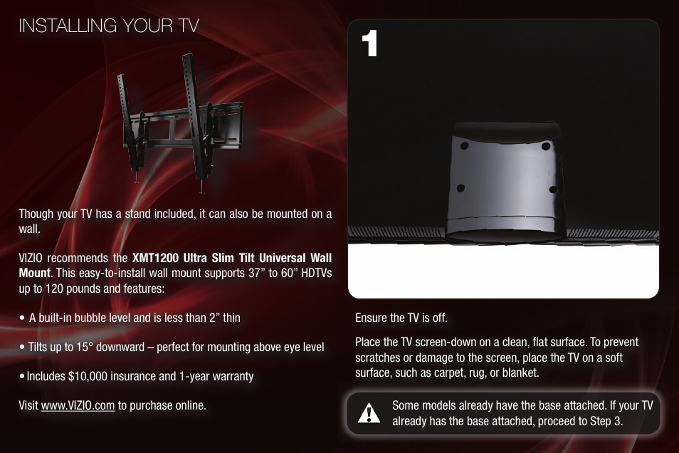 Installing your tv | Xerox XVT3D424SV User Manual | Page 6 / 20
