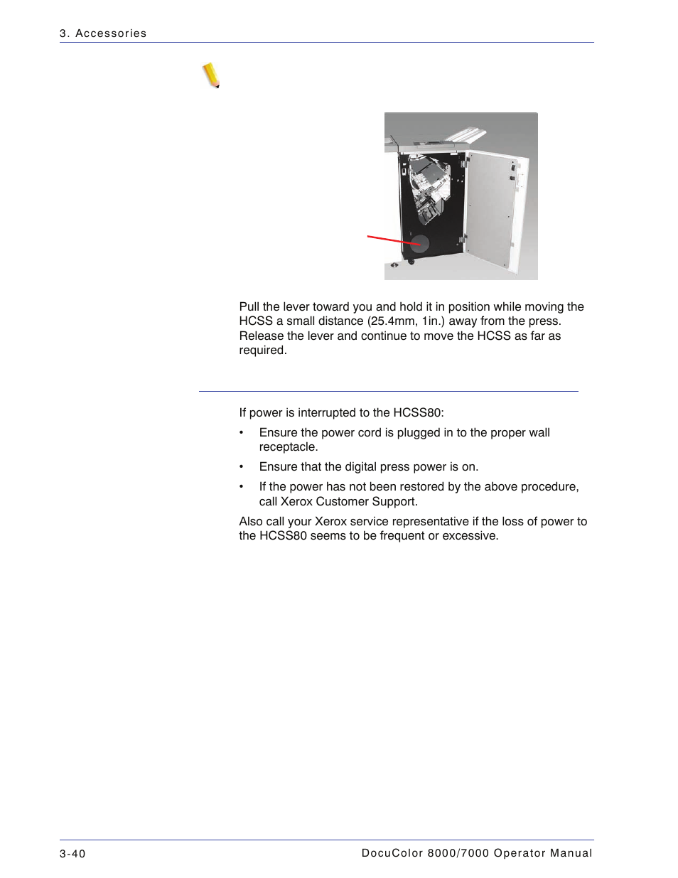 Loss of power, Loss of power -40 | Xerox DocuColor 7000  EN User Manual | Page 114 / 194