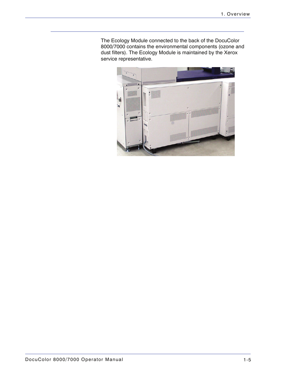 Ecology module, Ecology module -5 | Xerox DocuColor 7000  EN User Manual | Page 31 / 194