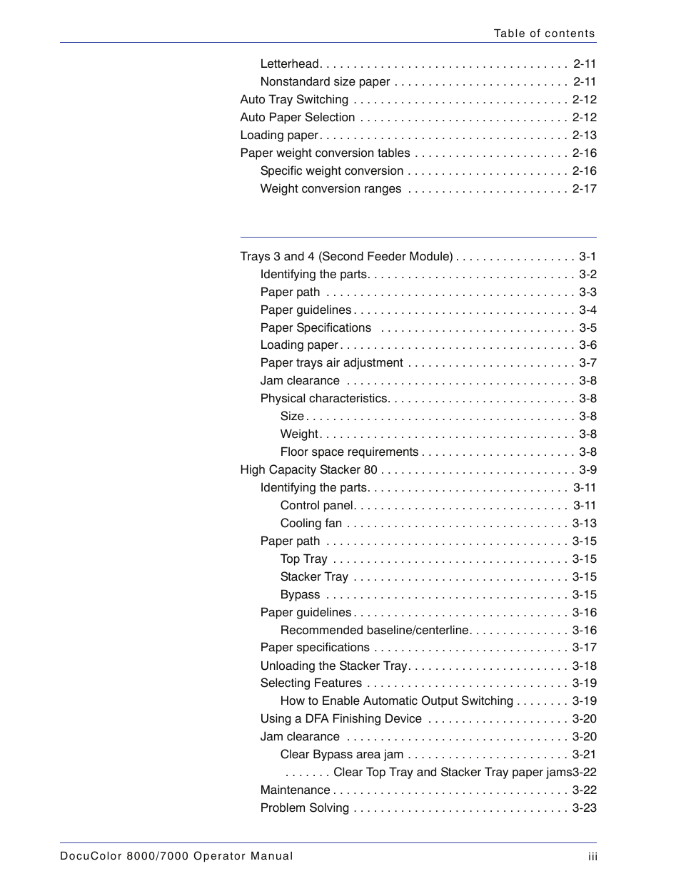 Xerox DocuColor 7000  EN User Manual | Page 5 / 194