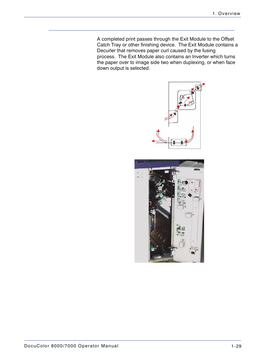 Exit module, Exit module -29 | Xerox DocuColor 7000  EN User Manual | Page 55 / 194