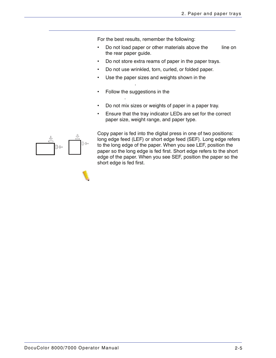 Paper guidelines, Paper guidelines -5 | Xerox DocuColor 7000  EN User Manual | Page 61 / 194