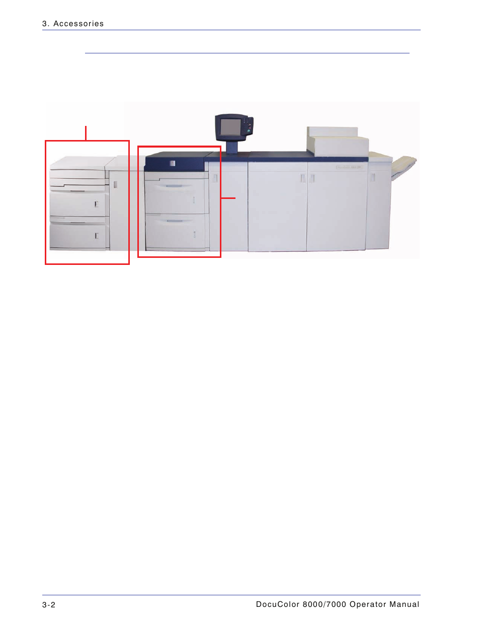 Identifying the parts, Identifying the parts -2 | Xerox DocuColor 7000  EN User Manual | Page 76 / 194