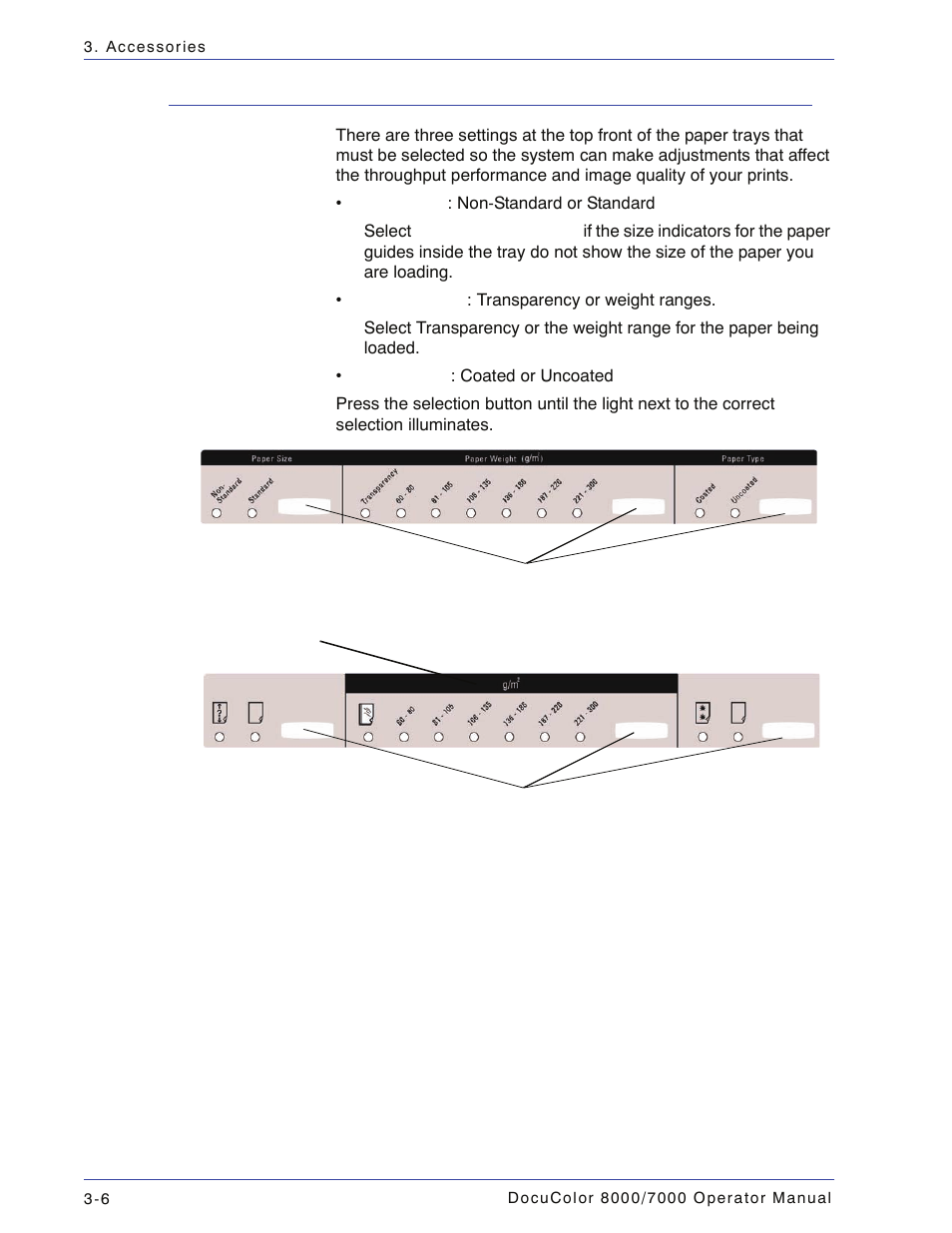 Loading paper, Loading paper -6 | Xerox DocuColor 7000  EN User Manual | Page 80 / 194