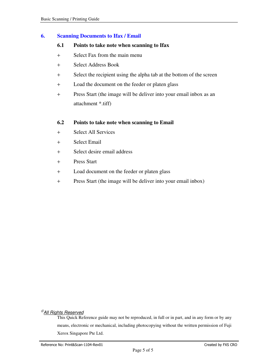Xerox DCC360 User Manual | Page 6 / 7