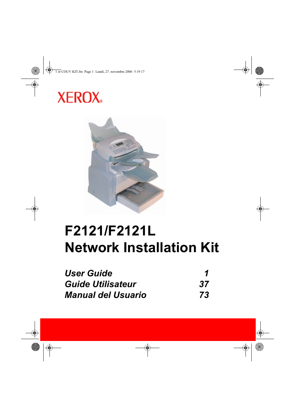 Xerox FaxCentre F2121 User Manual | 112 pages