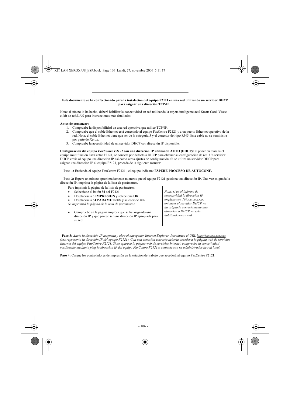 Xerox FaxCentre F2121 User Manual | Page 106 / 112