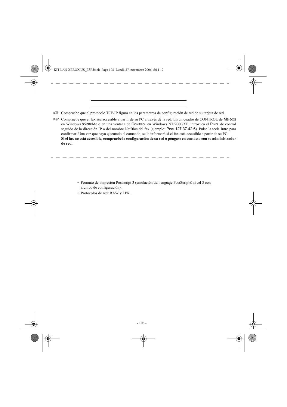 Esolución, Problemas, Aracterísticas | Técnicas | Xerox FaxCentre F2121 User Manual | Page 108 / 112