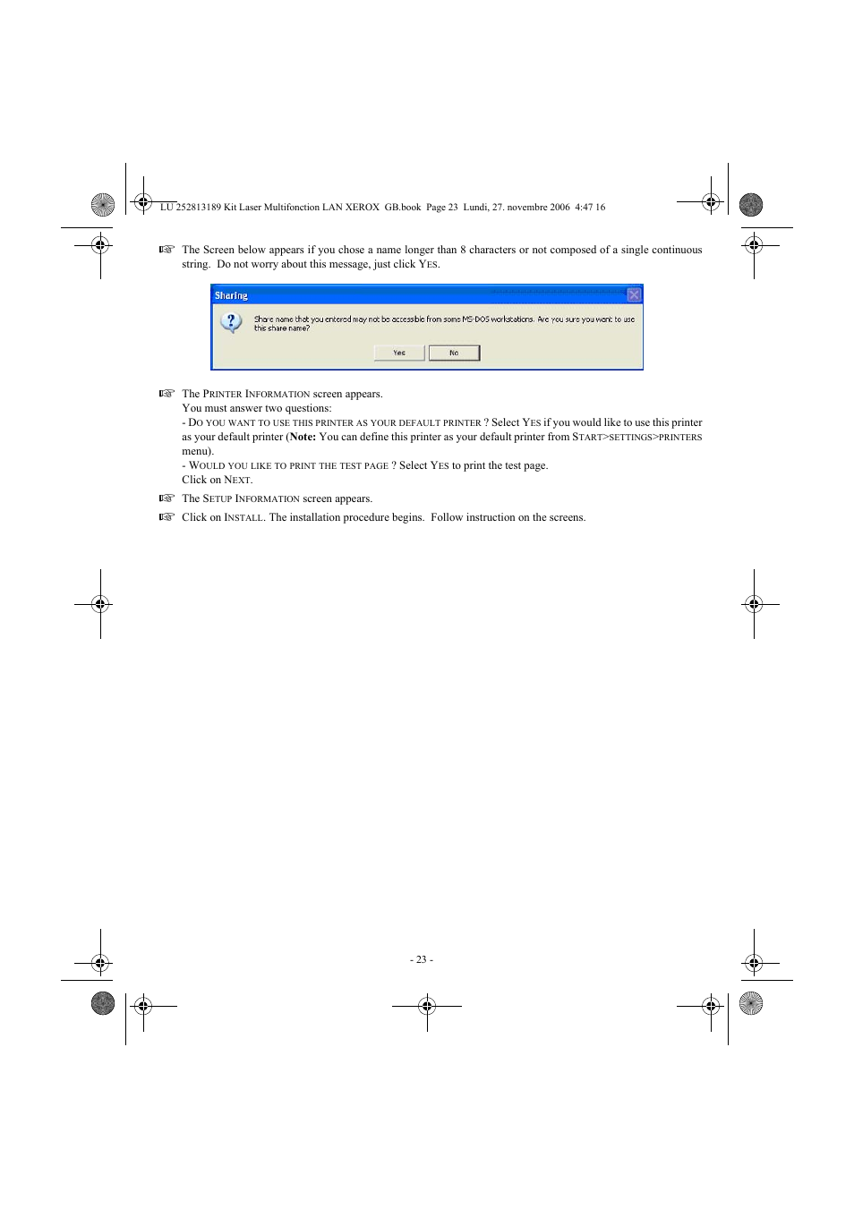 Xerox FaxCentre F2121 User Manual | Page 23 / 112