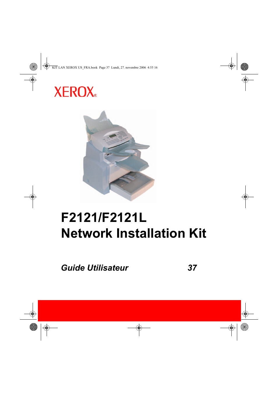 Xerox FaxCentre F2121 User Manual | Page 37 / 112