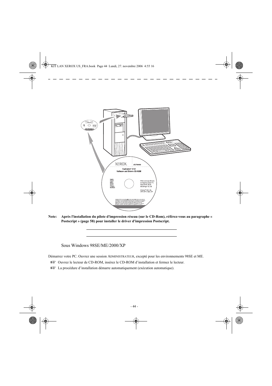 Xerox FaxCentre F2121 User Manual | Page 44 / 112