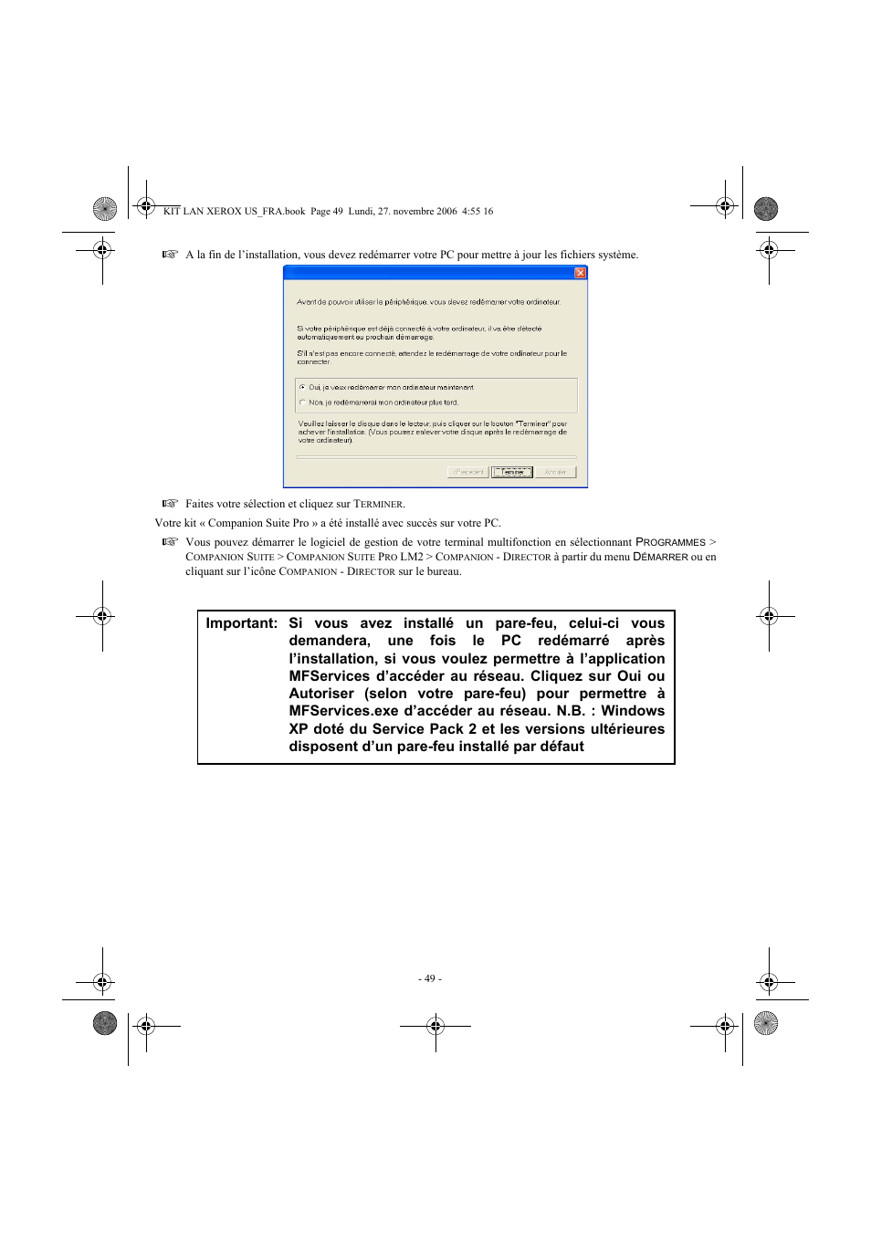 Xerox FaxCentre F2121 User Manual | Page 49 / 112