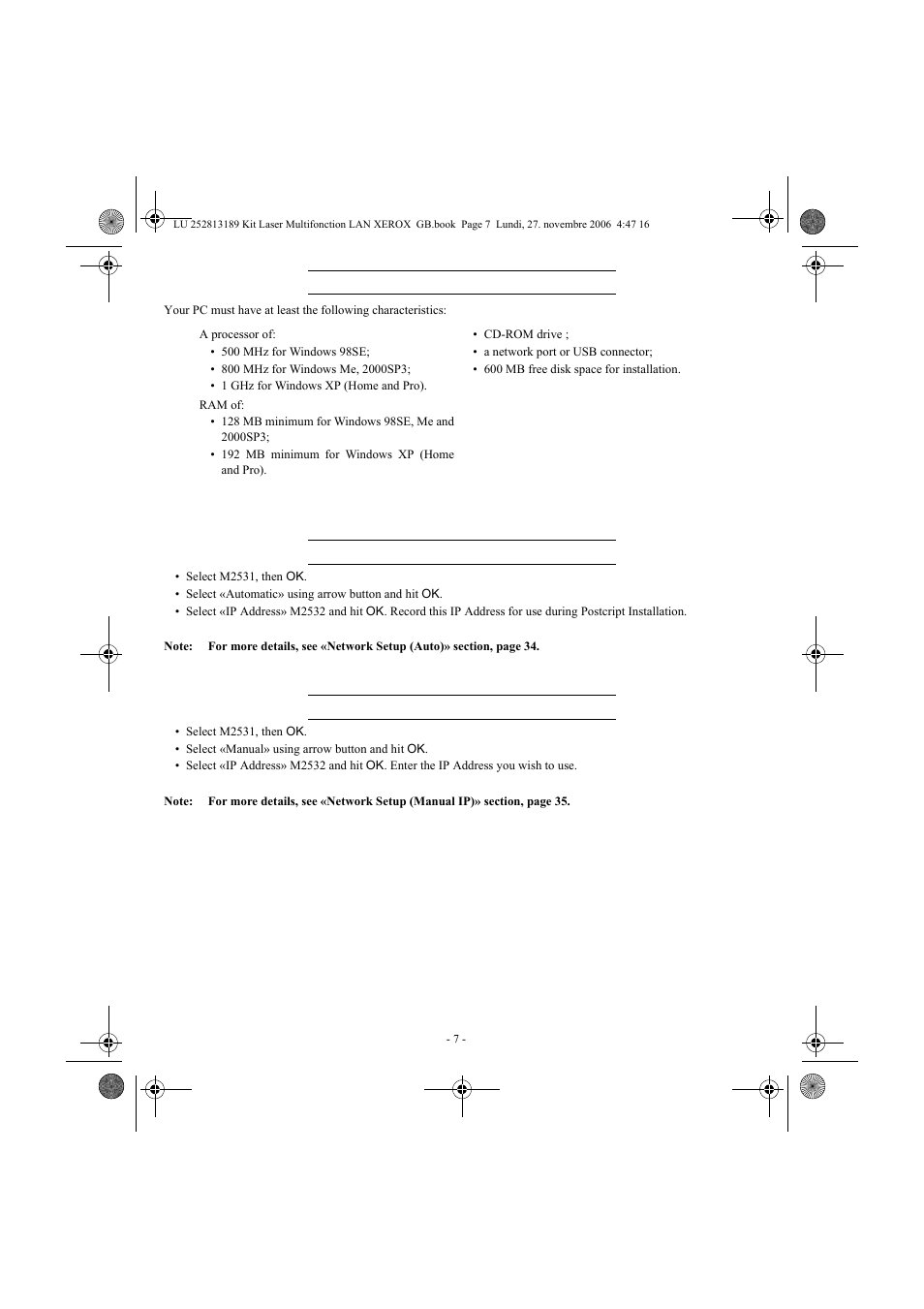 Xerox FaxCentre F2121 User Manual | Page 7 / 112