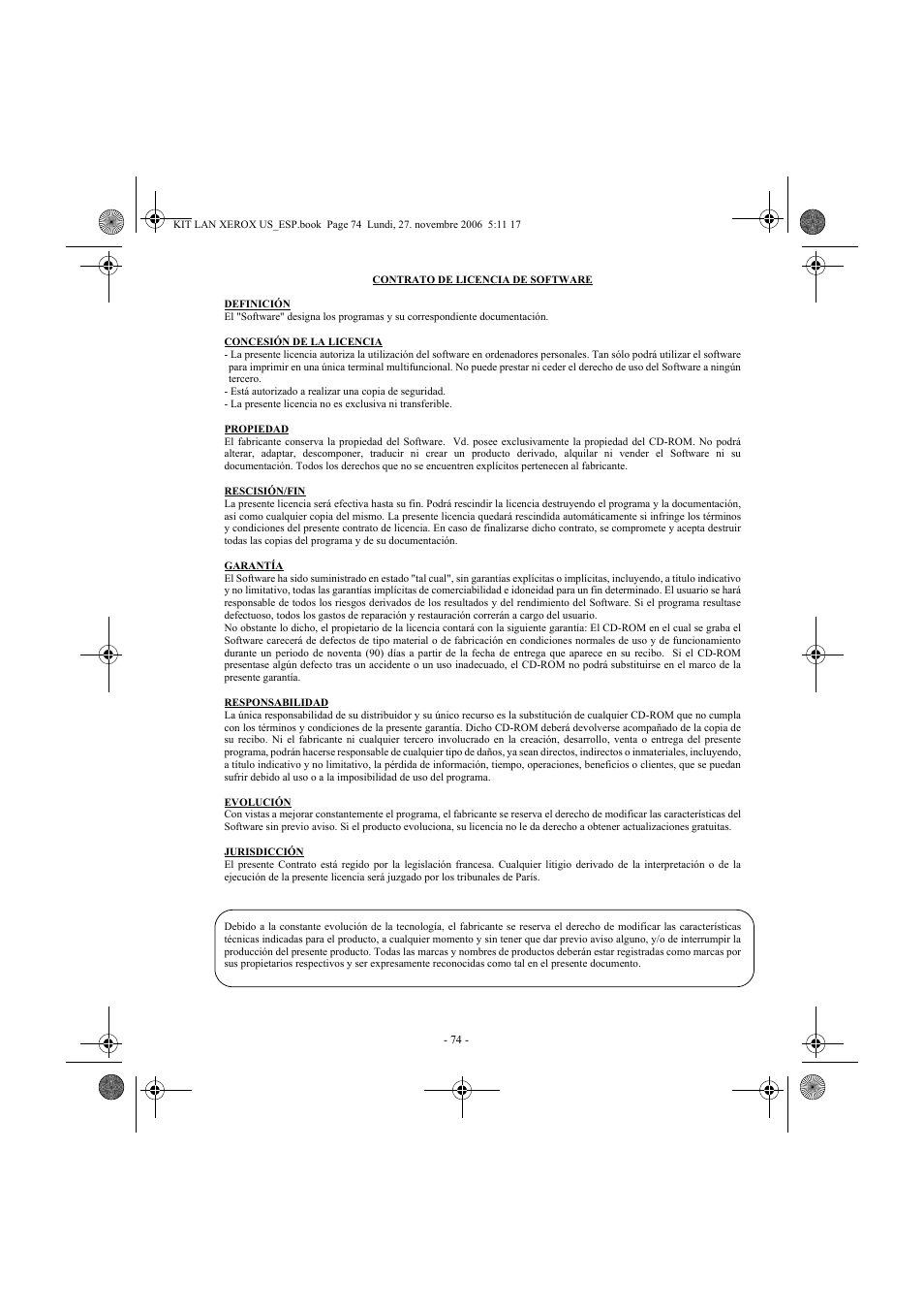 Xerox FaxCentre F2121 User Manual | Page 74 / 112