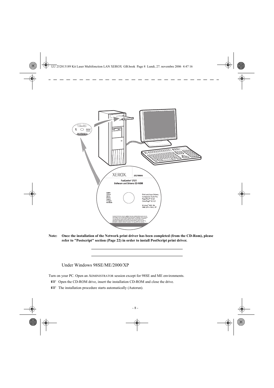 Xerox FaxCentre F2121 User Manual | Page 8 / 112