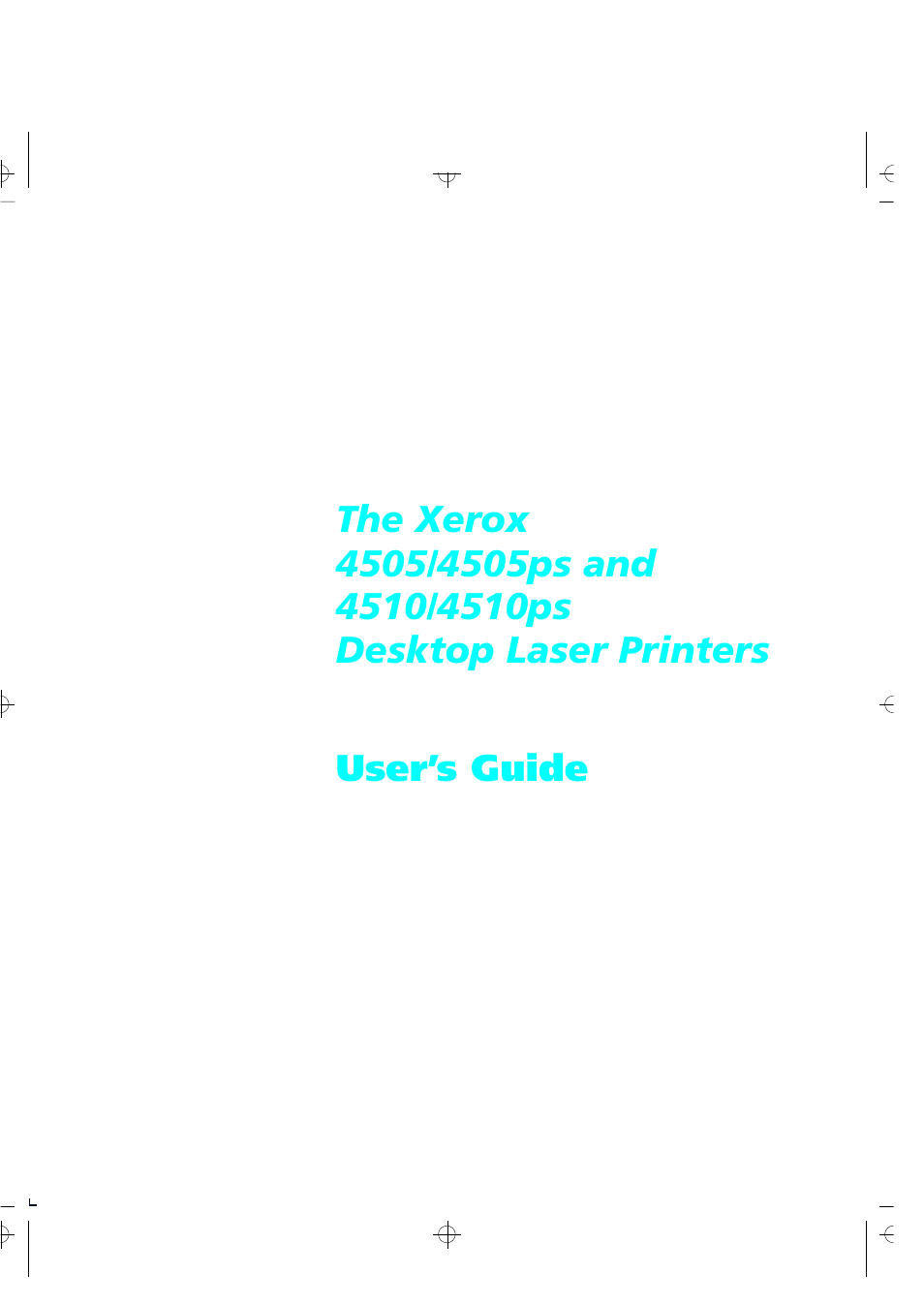 Xerox 4505/4505ps User Manual | 286 pages