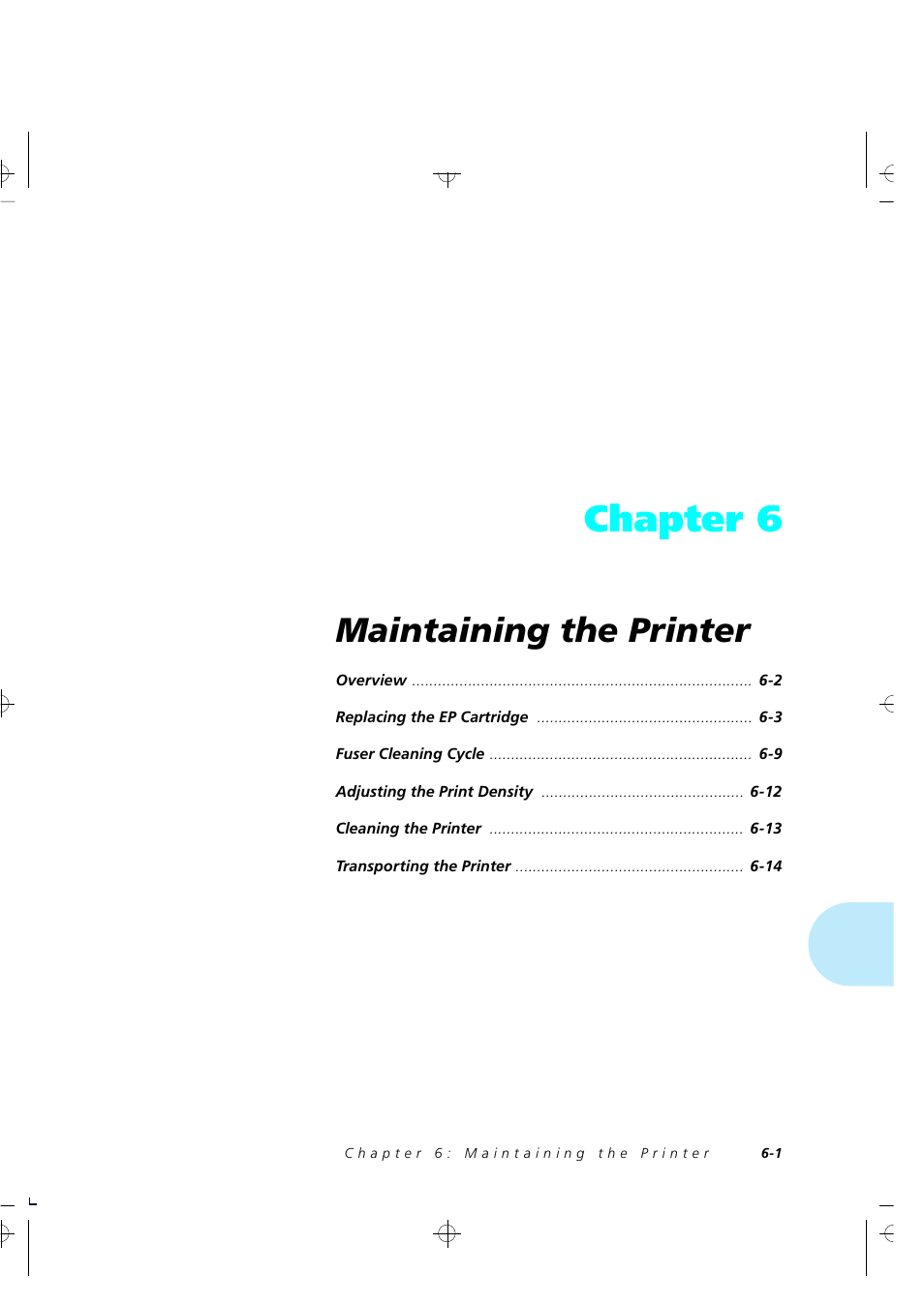 Chapter 6, Maintaining the printer | Xerox 4505/4505ps User Manual | Page 153 / 286