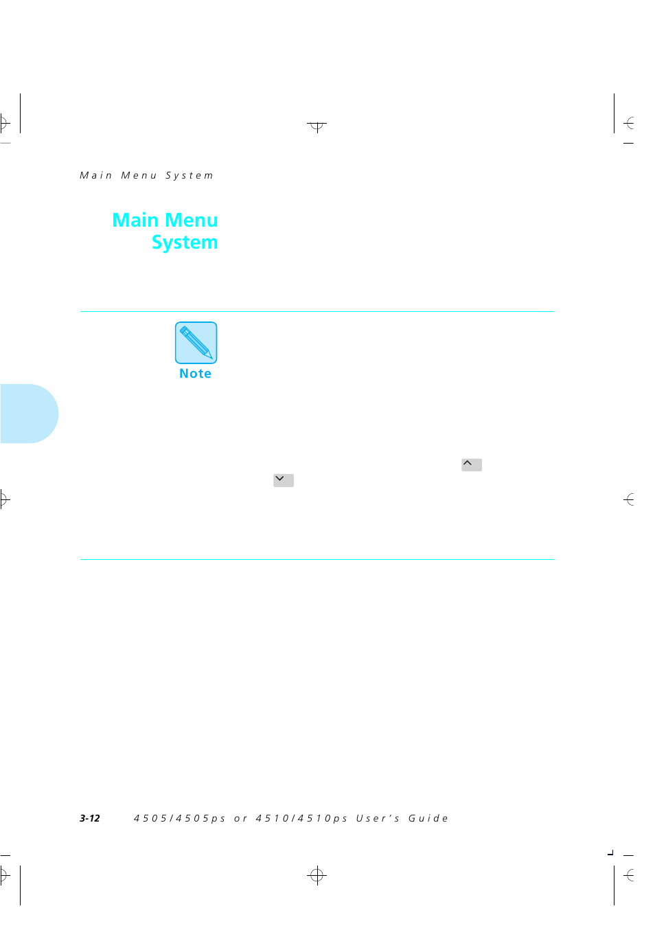 Main menu system | Xerox 4505/4505ps User Manual | Page 58 / 286