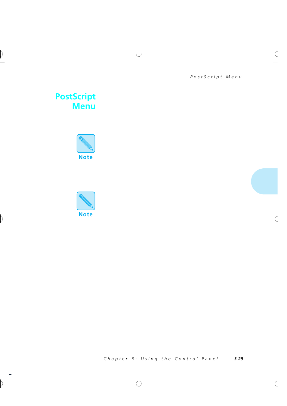 Postscript menu | Xerox 4505/4505ps User Manual | Page 75 / 286