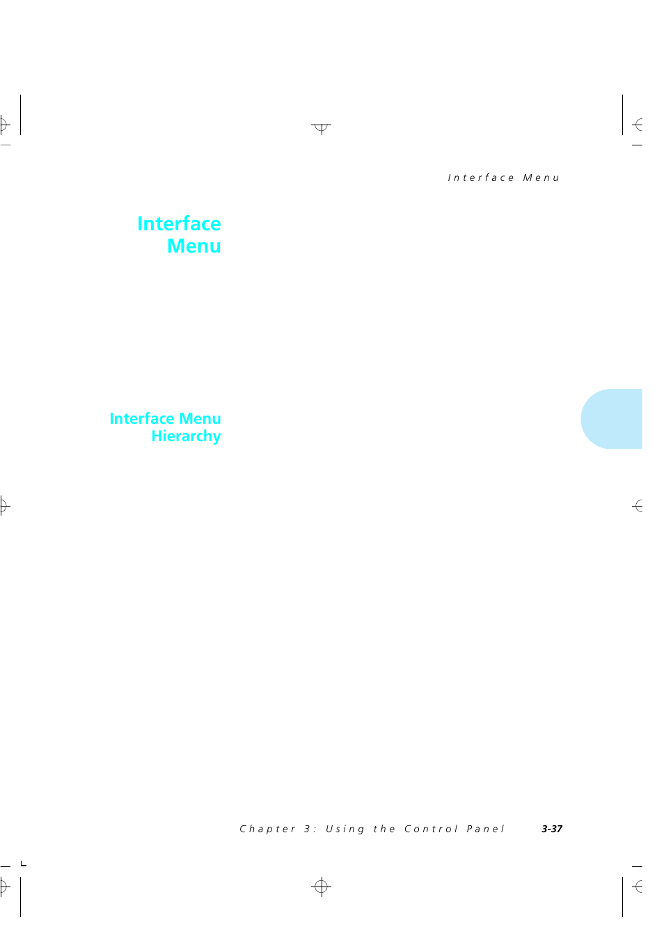 Interface menu, Interface menu hierarchy | Xerox 4505/4505ps User Manual | Page 83 / 286