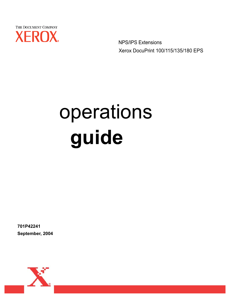 Xerox 115 User Manual | 34 pages
