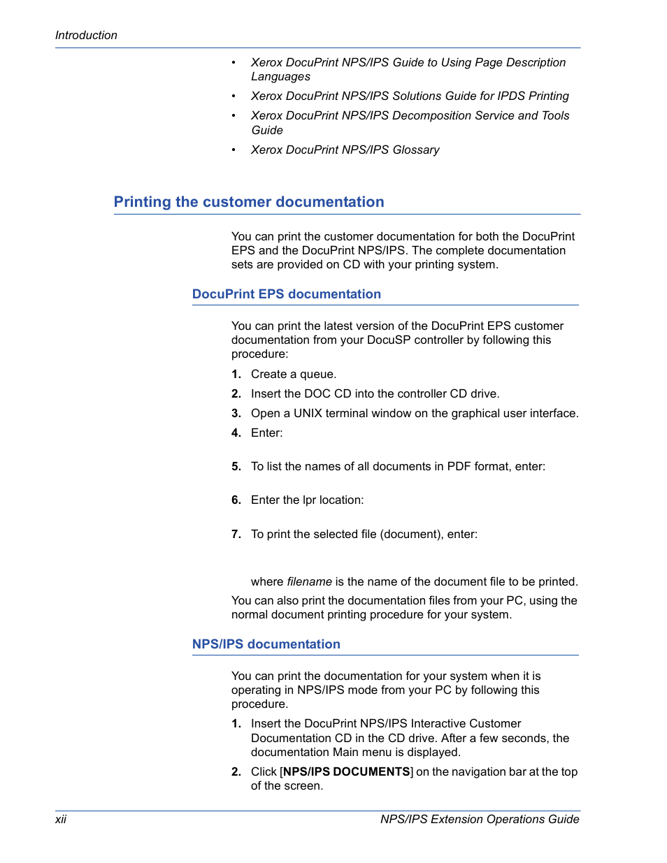 Printing the customer documentation | Xerox 115 User Manual | Page 14 / 34