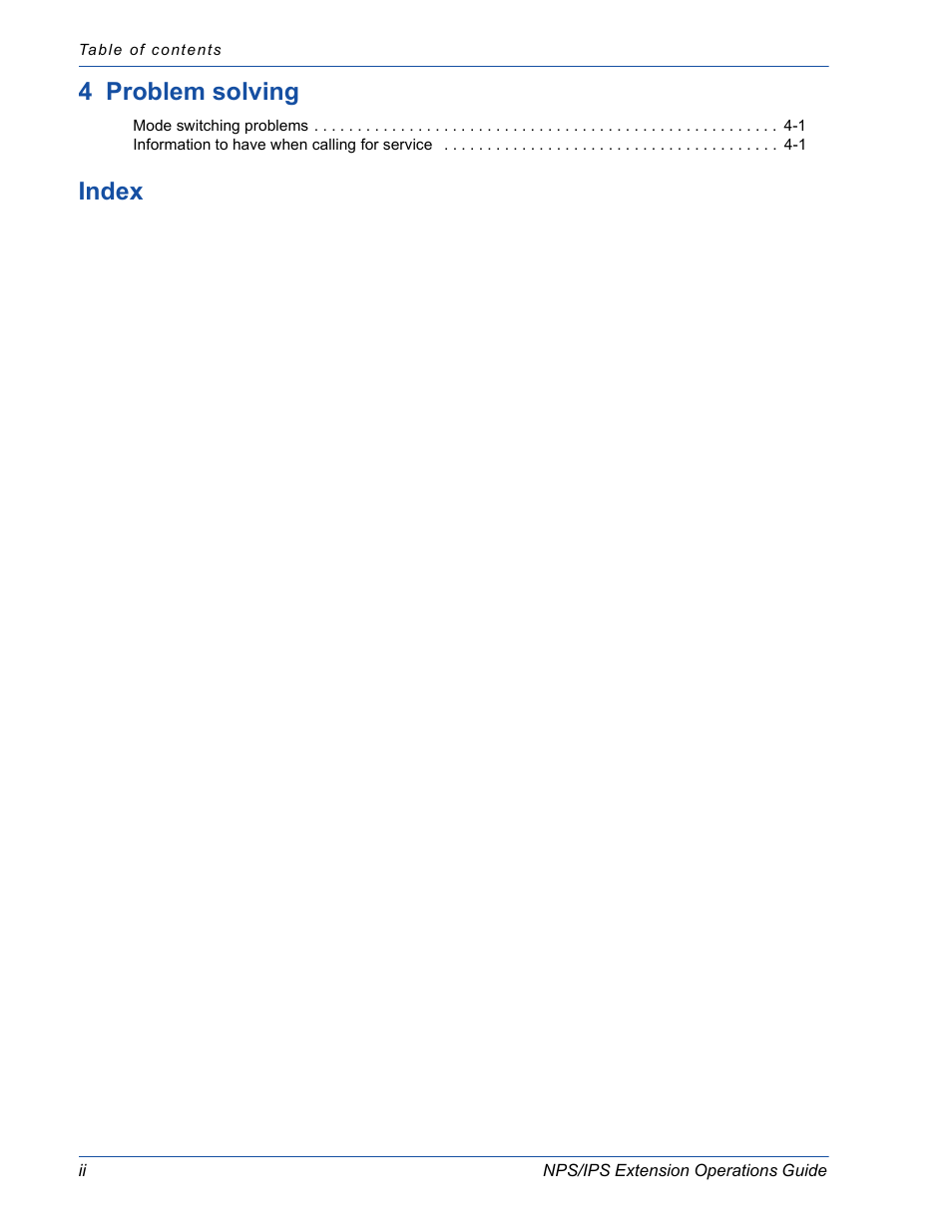 4 problem solving, Index | Xerox 115 User Manual | Page 4 / 34