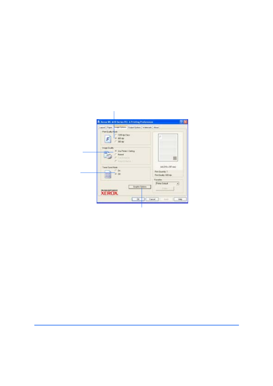 Image options tab | Xerox M20/M20i User Manual | Page 128 / 215