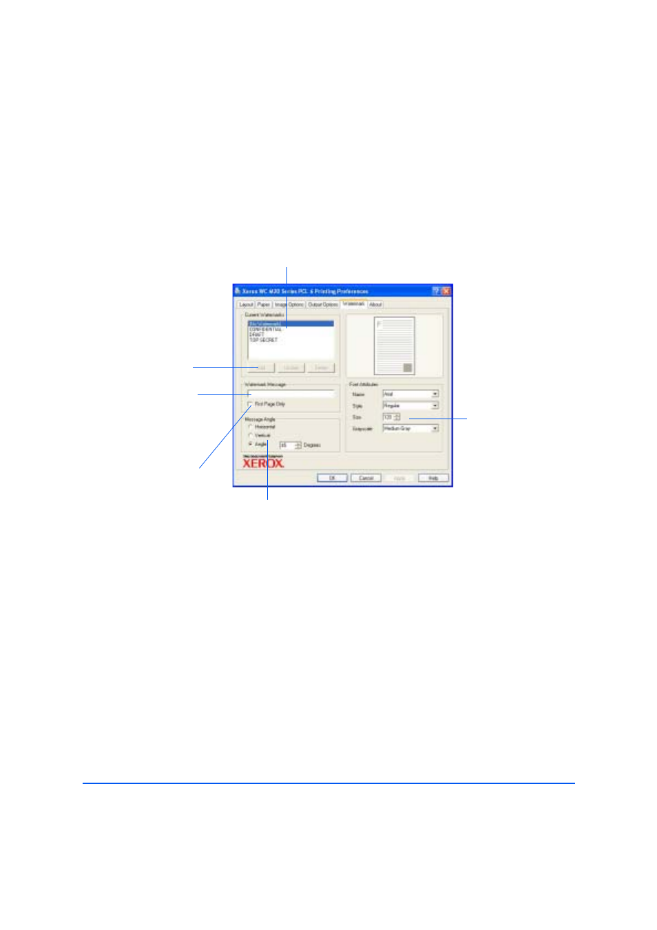 Watermark tab | Xerox M20/M20i User Manual | Page 130 / 215