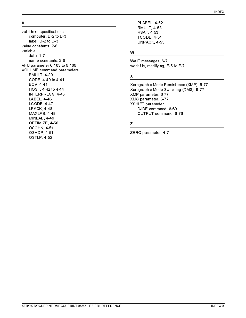 Xerox 96MX User Manual | Page 493 / 494