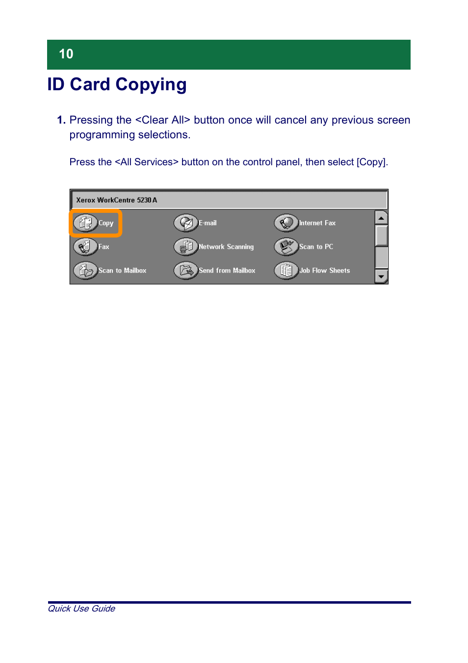 Id card copying | Xerox XT3008EN0-2 User Manual | Page 12 / 30