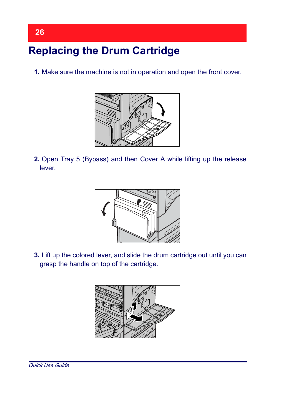 Replacing the drum cartridge | Xerox XT3008EN0-2 User Manual | Page 28 / 30