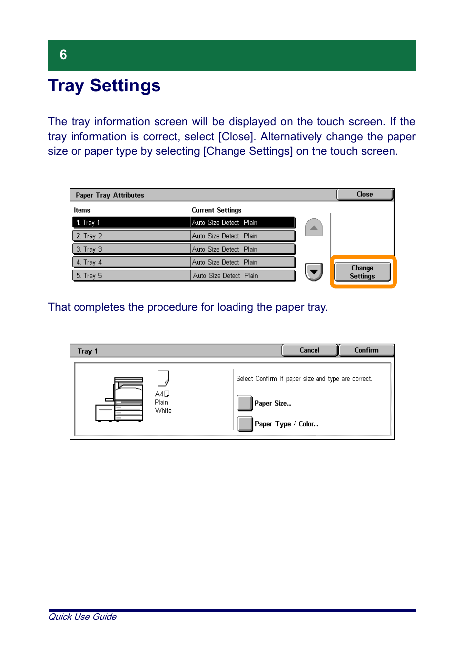 Tray settings | Xerox XT3008EN0-2 User Manual | Page 8 / 30