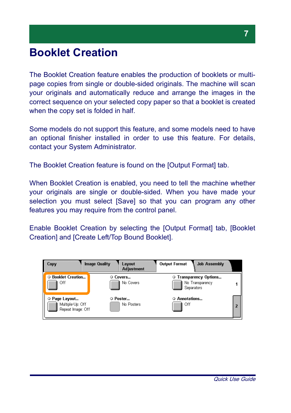 Booklet creation | Xerox XT3008EN0-2 User Manual | Page 9 / 30